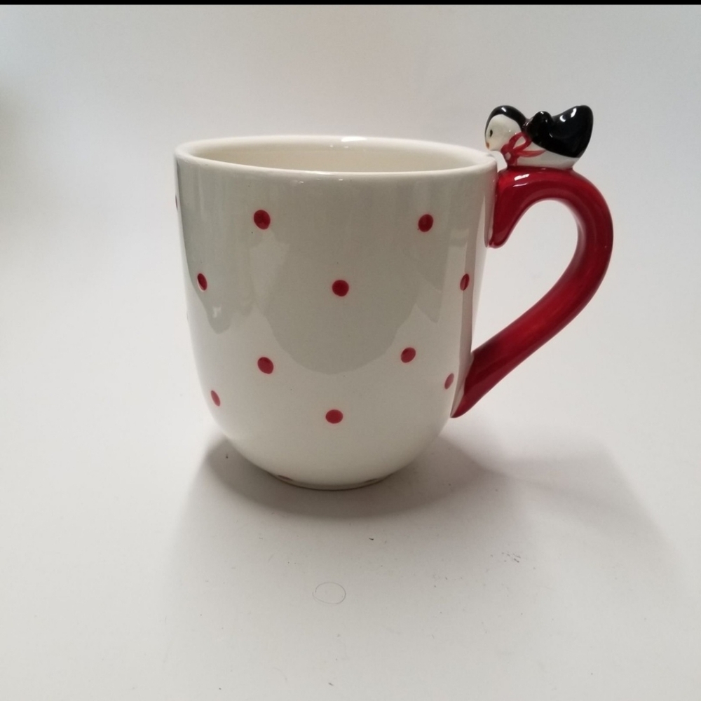 Penguin in the Bottom and on Handle Coffee Mug